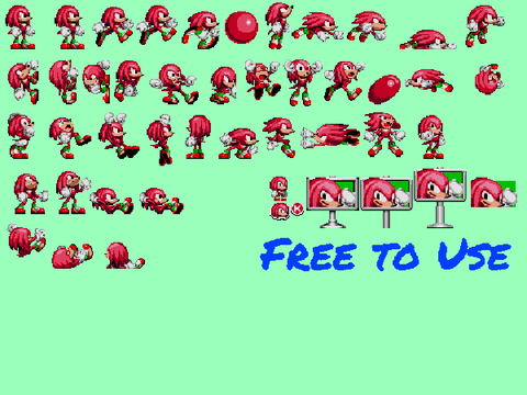 Knuckles the Echidna (Sonic 1/CD Style)