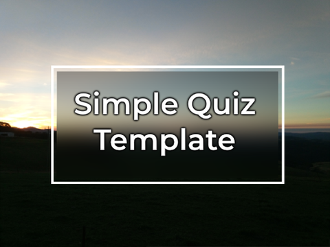 Simple Quiz Template