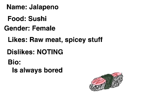 Food RPG Sheet