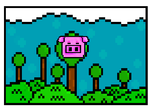 Pixel Art Pig