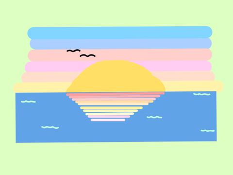 Sunrise at sea