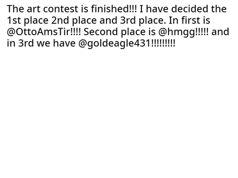 Art Contest RESULTS!