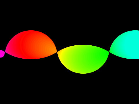 Rainbow petals- 1 line 'morphing' graph remix challenge! 