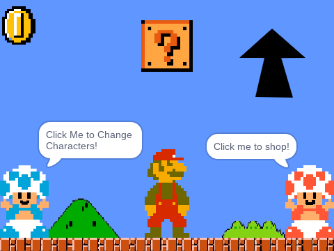 Mario Coin Rush! A Button Masher Game! Now Mobil Compatible!