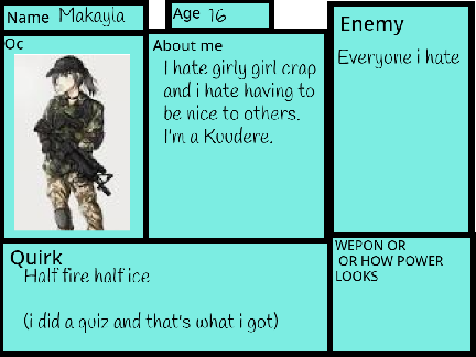  My oc for my hero Hero academia 