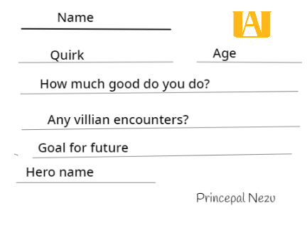 Sign up sheet for U.A!
