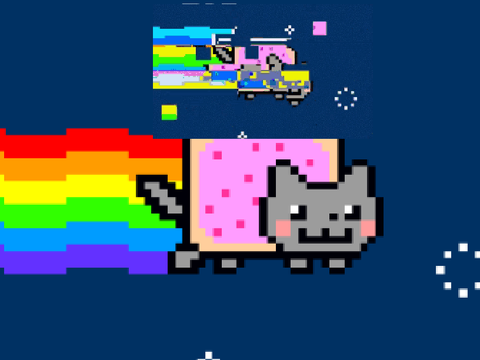 Add yourself riding the Nyan Cat remix