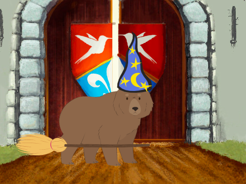 Bear becomes a wizard