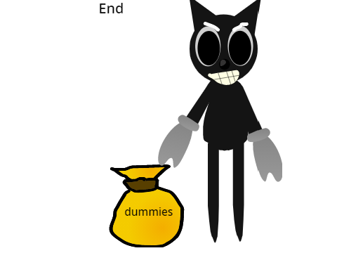 Cartoon cat kidnaps pango