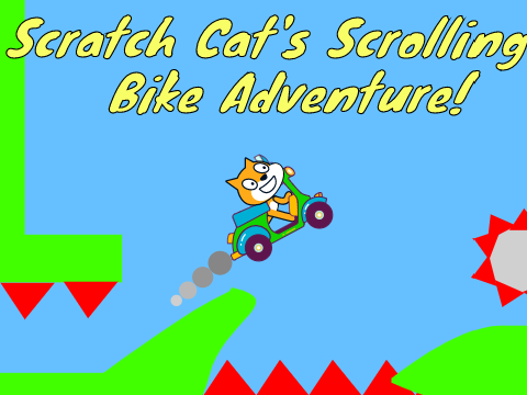 Scratch Cat's Scrolling Bike Adventure! #Games #All-2