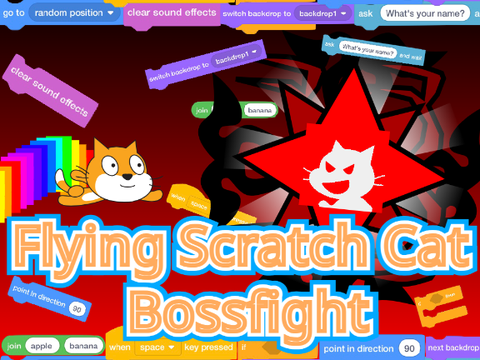 Flying Scratch Cat Bossfight