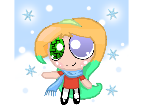 winter girl colouring contest CC open remix