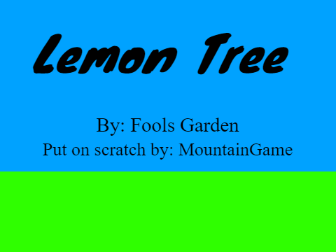 Lemon Tree Song || a Music Project