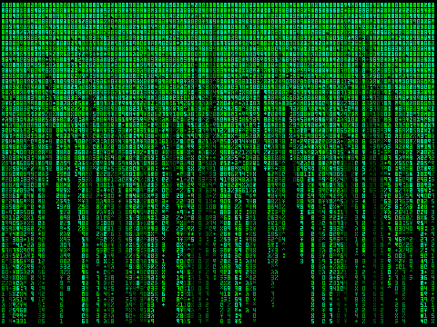 MCR Matrix Code Rain \\ Stamp edition