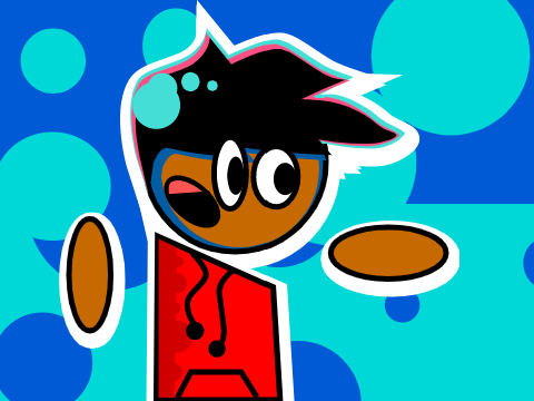 art orangehairstickman style