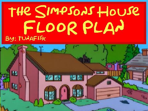 Scrolling Game || The Simpsons House floor plan vector art 