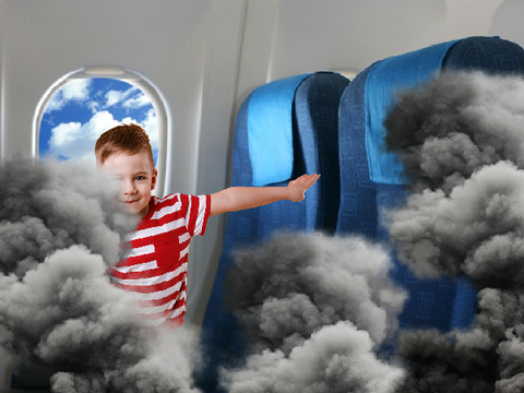 Plane crash scene 