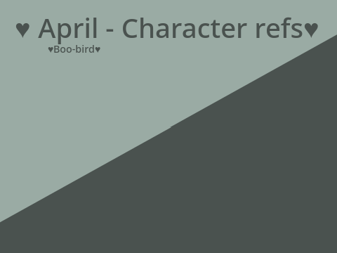 ♥️ April - character refs ♥️