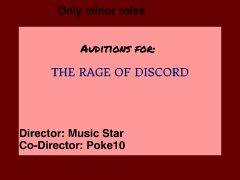 Mlp The Rage of Discord minor role auditions