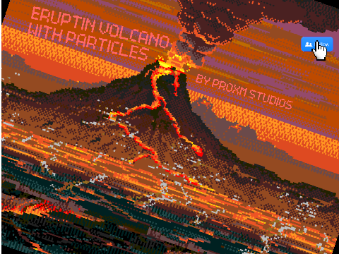 particles-basic erupting vulcano