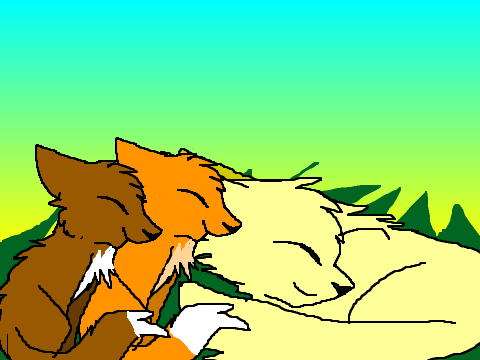 Leafkit and Squirrelkit go nom nom at Sandstorm