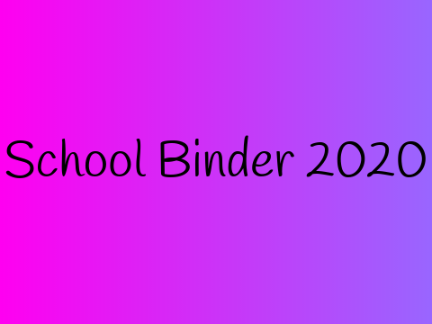 School Binder 2020