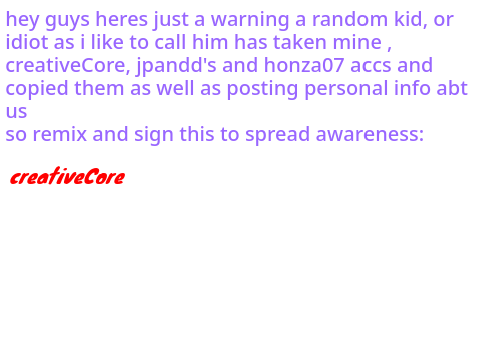 warning: PLEASE REMIX AND SIGN