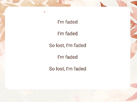 Faded lyrics 