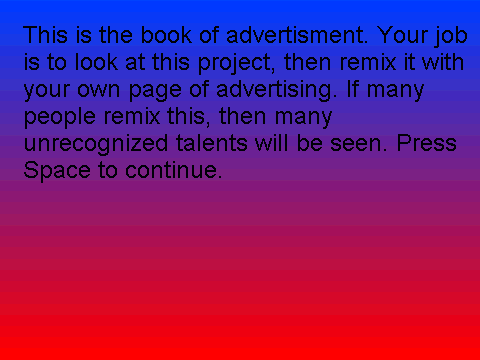 Add a Project Advertisment.