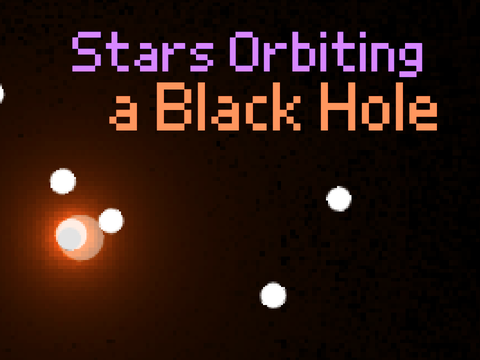 Stars Orbiting Black Hole Simulation