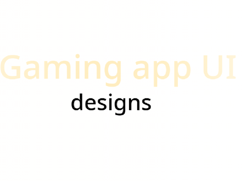 Gaming app UI ~ designs 2
