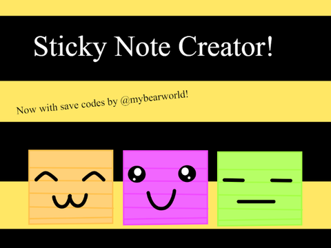 ✧ Sticky note creator!