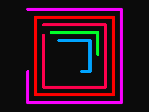 Square Pen Polar Clock v2