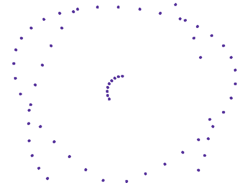 星型の弾幕の1ブロック抜いてみた結果