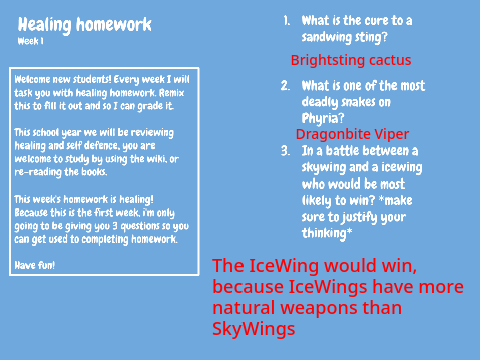 Healing Homework #1 Lemming