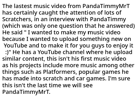 Cars newest music video from PandaTimmyMrT (WNOS)