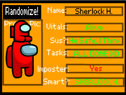 Among Us Character Customization
