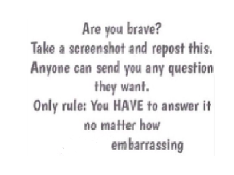 I'm answering questions!!!!