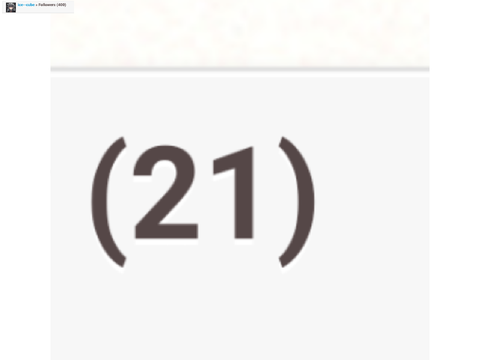 Omg I have 21 followers
