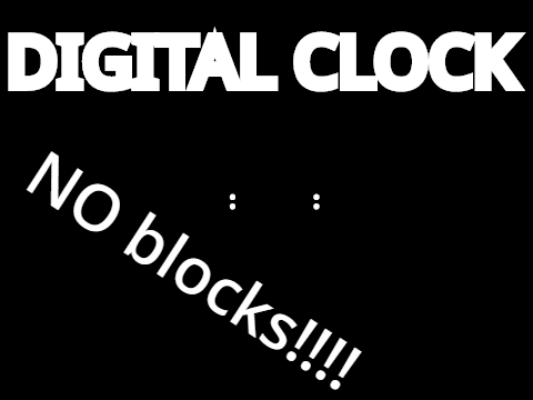 0 blocks digital clock
