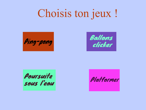 Multijeux scratch / Platformer !