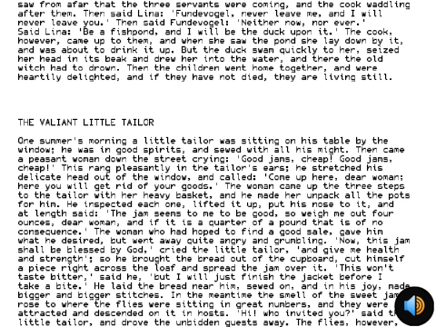 e-reader v.1: Grimms’ Fairy Tales, by The Brothers Grimm