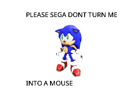 PLEASE SEGA DONT TURN ME INTO A MOUSE