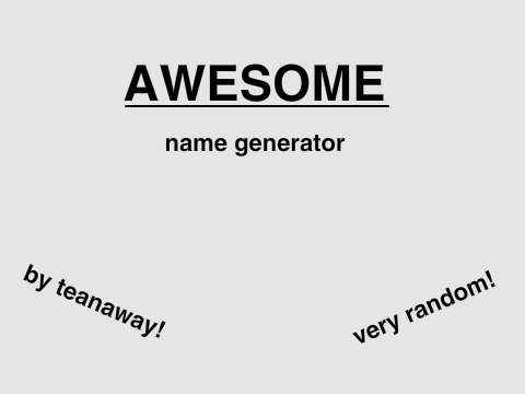 AWESOME name generator