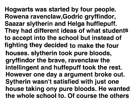 Hogwarts history