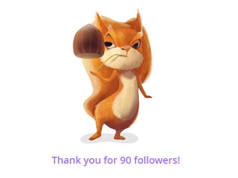 Thank you for 90 followers!