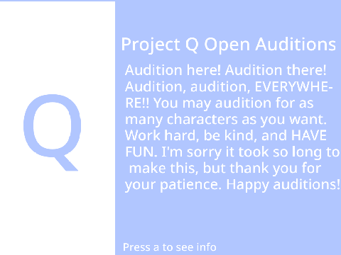(Open Auditions) Project Q Ep.1 remix