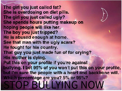 REMIX THIS IF YOU WANNA STOP BULLYING!! The 5% with a heart will.  remix remix remix remix remix