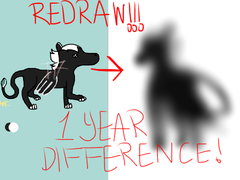 Redraw Old Art!! || 1 year difference