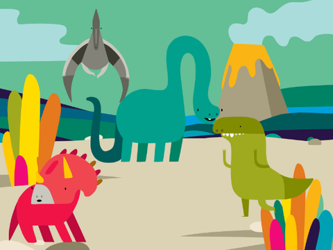 Dinosaurs having fun!